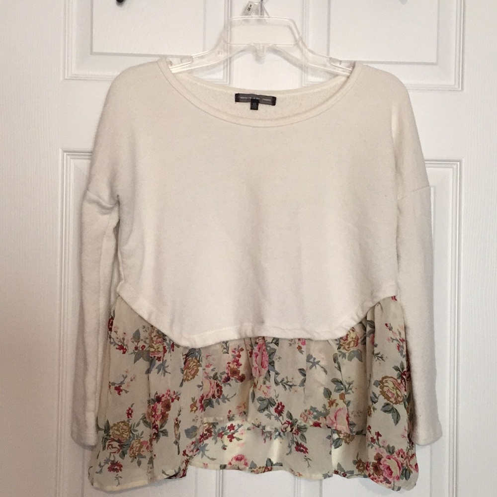 Floral Peplum Sweatshirt